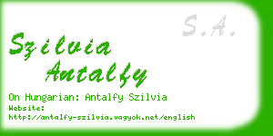 szilvia antalfy business card